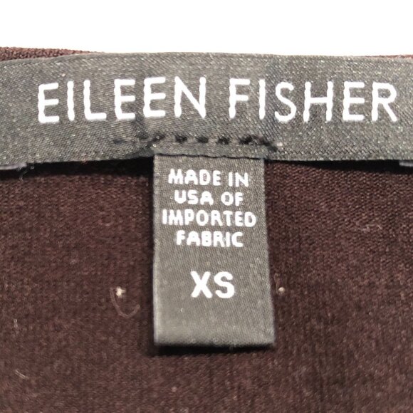 Eileen Fisher Scoop Neck Sleeveless Knit Tank Top in Chocolate Brown Size XS - Picture 7 of 9